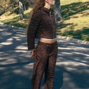 Zara Brown Animal Print Jacket